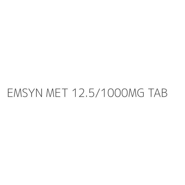 EMSYN MET 12.5/1000MG TAB