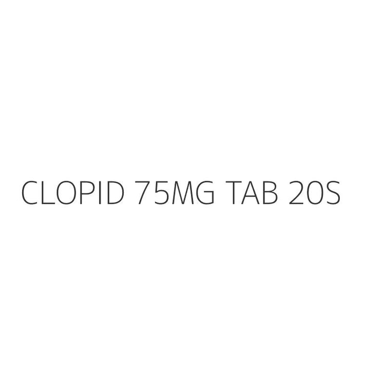 CLOPID 75MG TAB 20S
