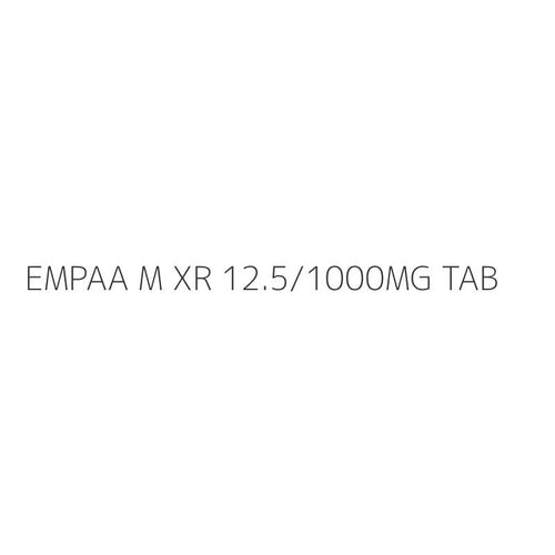 EMPAA M XR 12.5/1000MG TAB