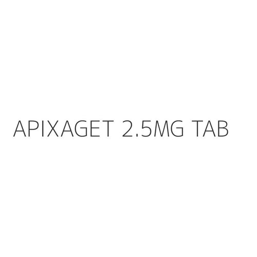 APIXAGET 2.5MG TAB