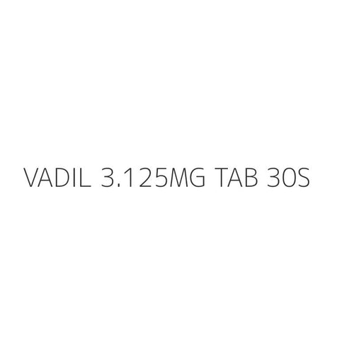 VADIL 3.125MG TAB 30S