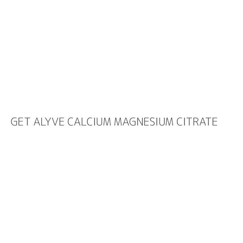GET ALYVE CALCIUM MAGNESIUM CITRATE
