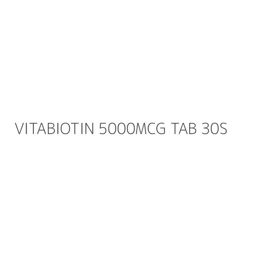 VITABIOTIN 5000MCG TAB 30S