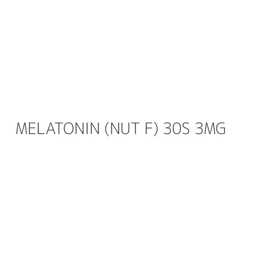 MELATONIN (NUT F) 30S 3MG