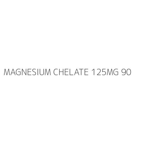 MAGNESIUM CHELATE 125MG 90