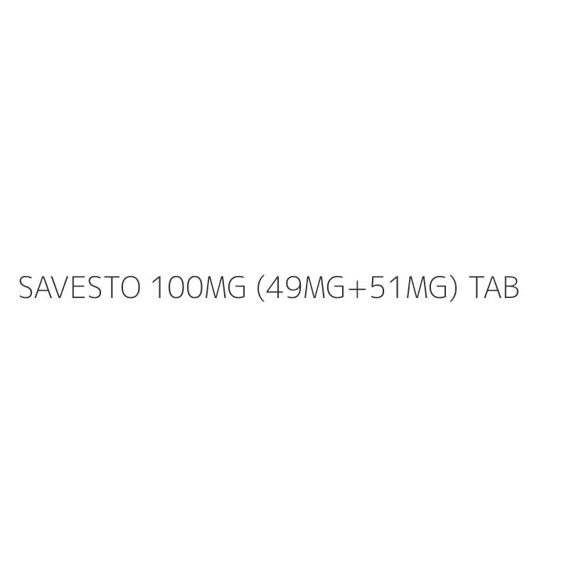 SAVESTO 100MG (49MG+51MG) TAB