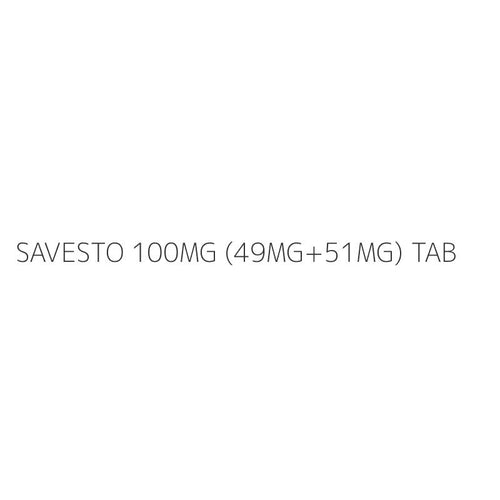 SAVESTO 100MG (49MG+51MG) TAB