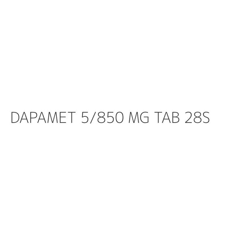 DAPAMET 5/850 MG TAB 28S