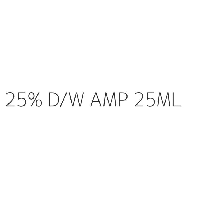25% D/W AMP 25ML